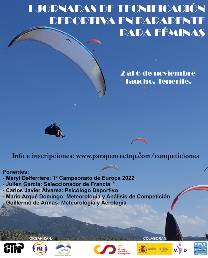 2022 - I Jornadas de Tecnificación Deportiva en Parapente para Féminas.
