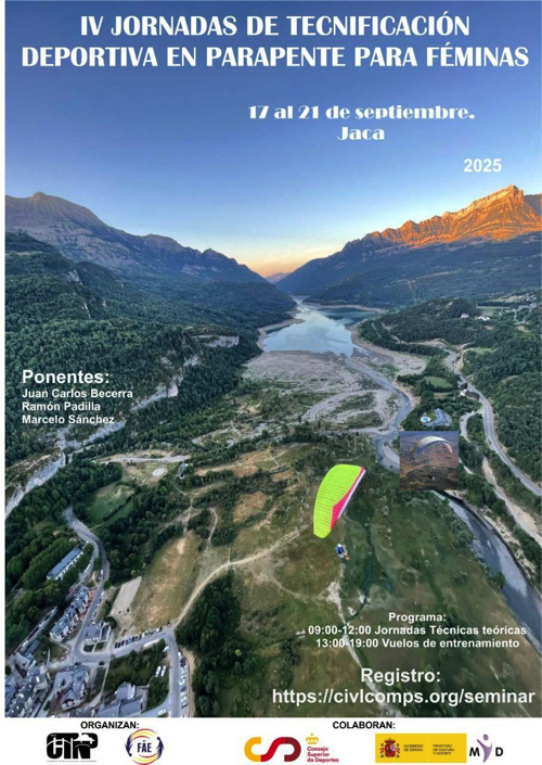 2025-4º Jornadas de Tecnificación Deportivas en Parapente para Féminas.