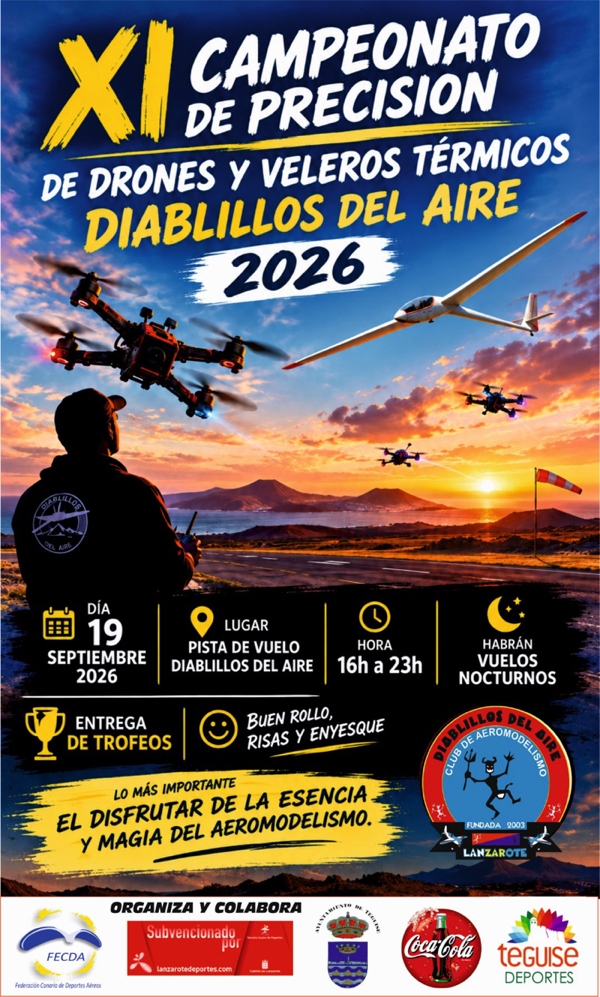 2026-XI Campeonato de Precisión de Drones y Veleros Térmicos. Diablillos del Aire