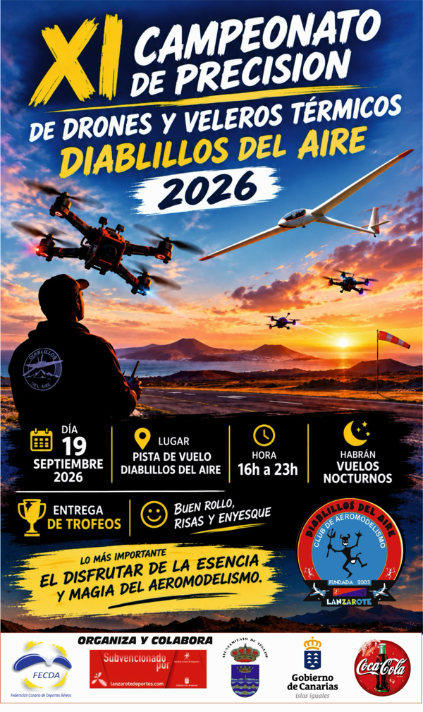 2026-XI Campeonato de Precisión de Drones y Veleros Térmicos. Diablillos del Aire