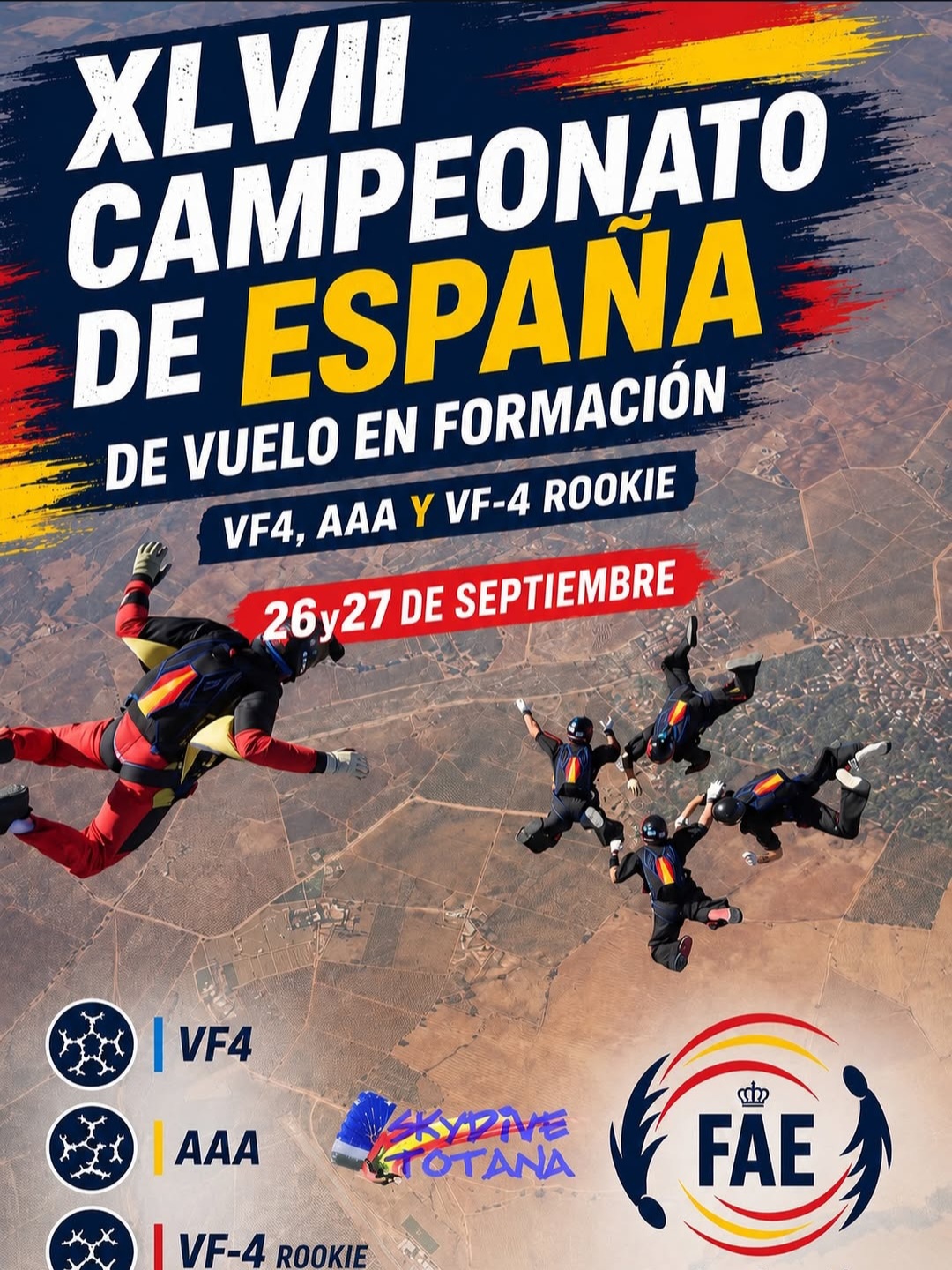 2026- XLVII Campeonato de España Open de Paracaidismo VF-4, AAA y VF-4 Rookie